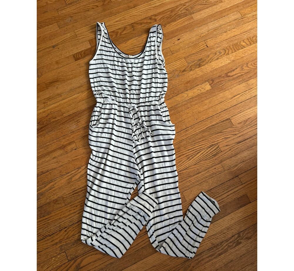 My Beloved Striped Jumpsuit with Jogger Bottom